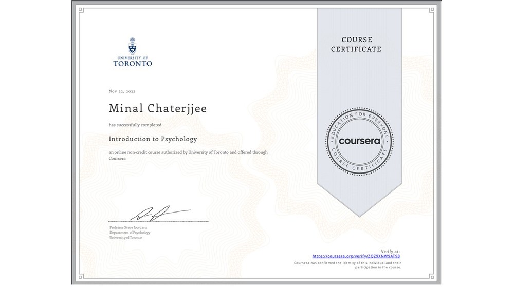 Introduction to Psychology — University of Toronto via Coursera